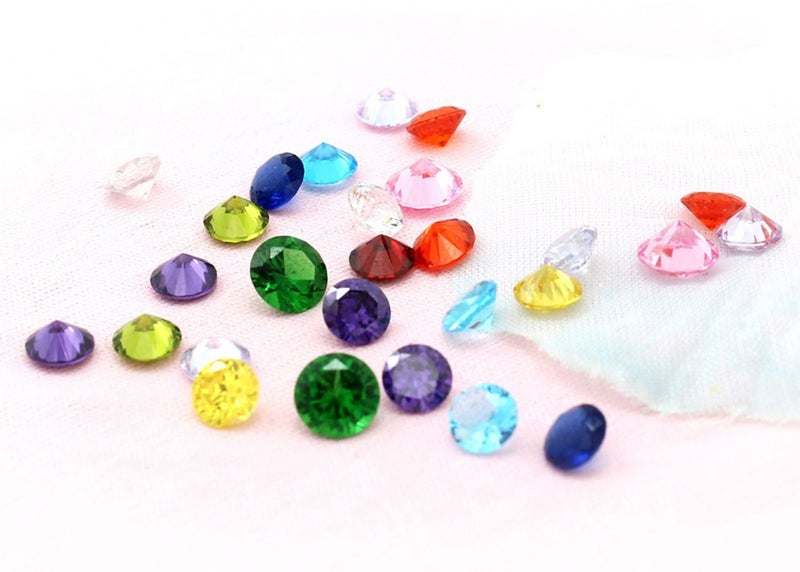 Beffy Birthstone Charms - 96Pcs 5mm Birthday Crystal Charms for Glass Living Floating Memory Locket Bracelet Pendant Necklace - Image 4